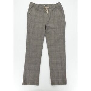 Brixton Pant Men L Brown Plaid Broadway Elastic Waist Relaxed Business Casual